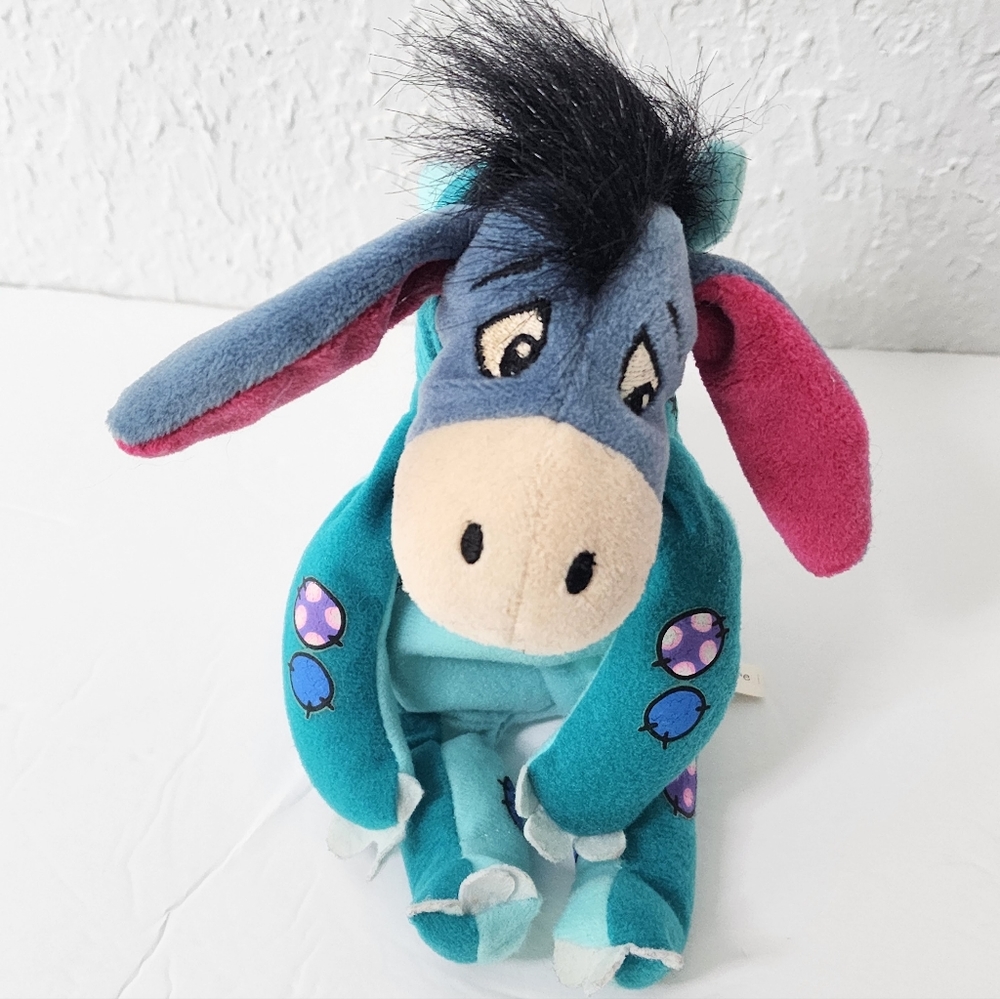 Disney Mouseketeers Dinosaur Eeyore 9" Bean Bag Plush Toy Dino Stuffie Plushie